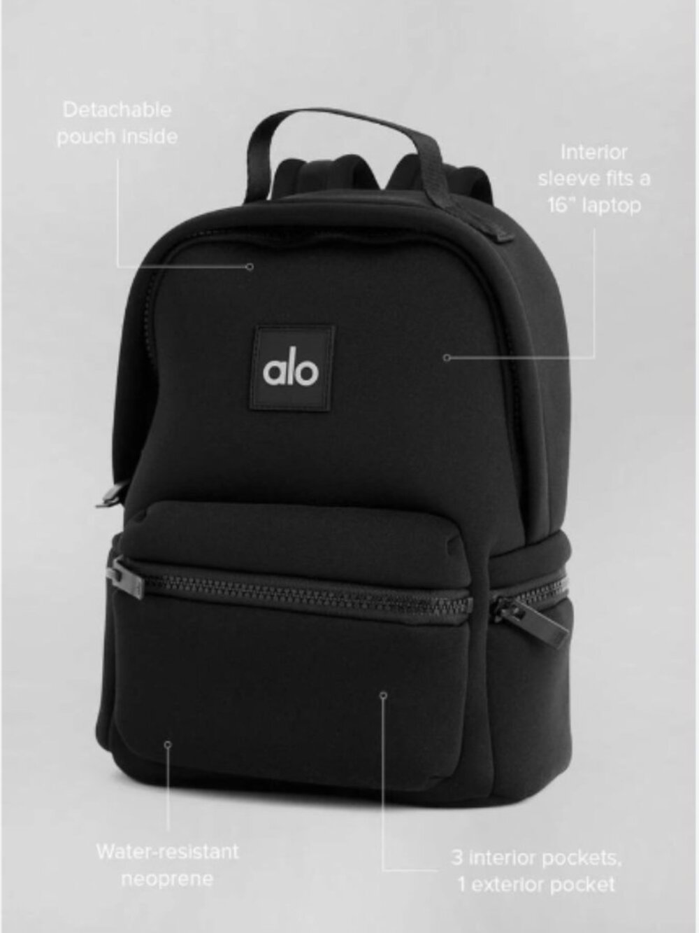 Alo Yoga new with tags Stow backpack in black MSRP $328